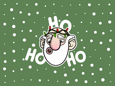 Santa cartoon character christmas clause graphic design holiday holidays illustration lights merry santa santa clause snow snowfall