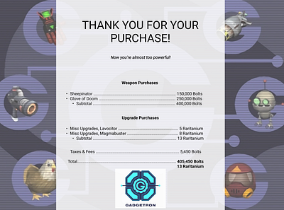 Gadgetron Invoice design invoice