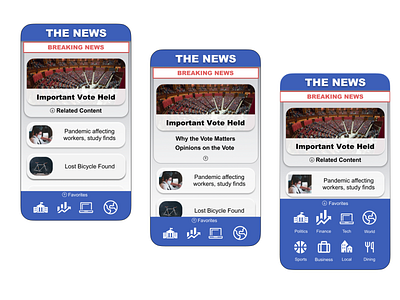 News App app design ui ux