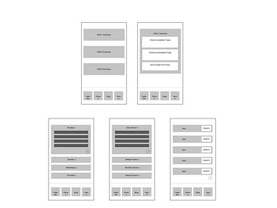 Chore App - Wireframe