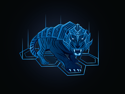 Futuristic Tiger branding illustration logo logodesign mascot design mascot logo