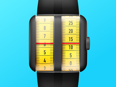 [cm] watch cm concept fat illustraion ruler watch