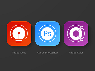 Adobe Products Icons for iOS 7 7 adobe flat grigoruk icons ios ipad iphone products redesign