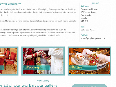 Grand Openings blue clean contact gallery london parties ui website wedding