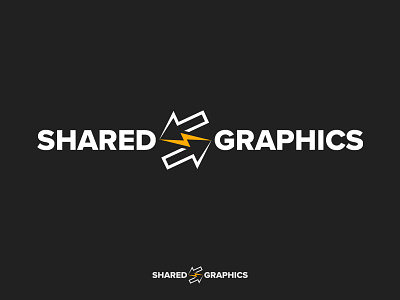 Logo Design: Shared Graphics brand branding graphic design lightning logo logo design
