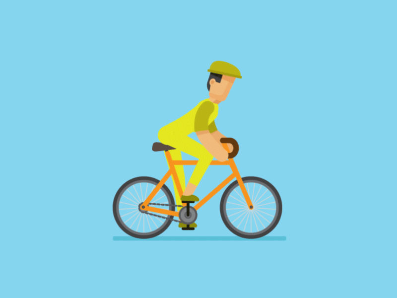 Bike rider animated bike character design gif illustration sport