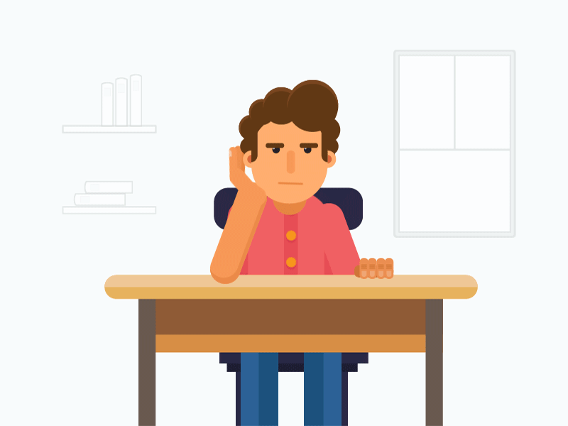 Boring wait 2d after effects animation boy characters flat gif graphics illustration motion wait
