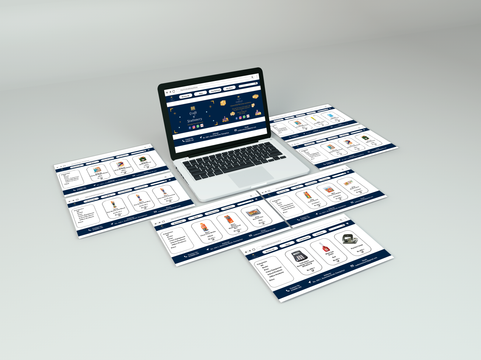 Craft & Stationery Store site Design by Santhushi Pabodha Hemachandra on Dribbble