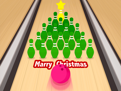 Merry Christmas bowling