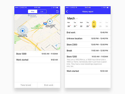 Work time tracker app blue ios map time tracker