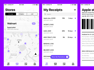 Receipt App clean ios ios 11 receipts ui ux