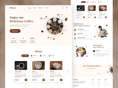 Kafa - Coffee Shop Landing Page