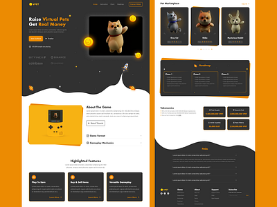 Breeding NFT Game - Website Design 3d blockchain clean crypto cryptocurrency game homepage illustration interface nft ui ui design ux web website