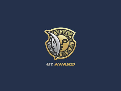 Logo BY AWARD award illustration internet logo mascot moon premium sun