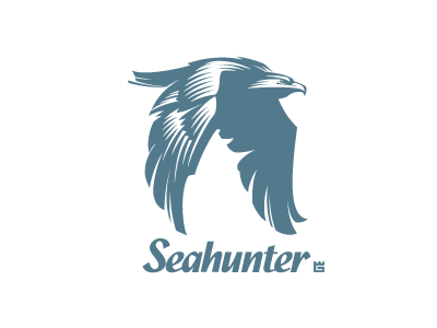 Logo Bird Eagle bird boat eagle fishing hunting nature ocean sea tattoo vector vector illustration
