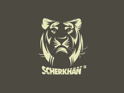 Logo Scherkhan animals cat illustration jungle logo mascot nature t shirt tiger vector