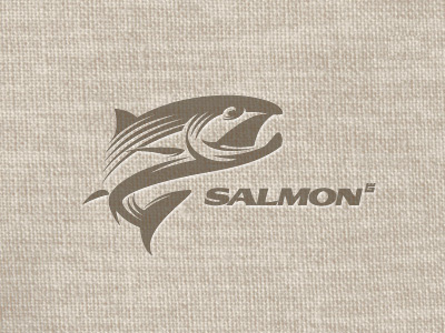 logo fish animal fish fishing illustration letterpress logo printing river salmon screen sea t shirt texture vector