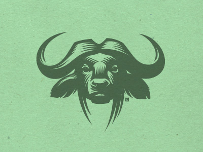 buffalo logo africa animal buffalo bull head illustration label letterpress logo mark mascot print printing screen t shirt texture vector