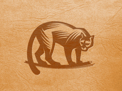 Puma logo animal cat cougar illustration label letterpress logo mark mascot printing puma screen vector