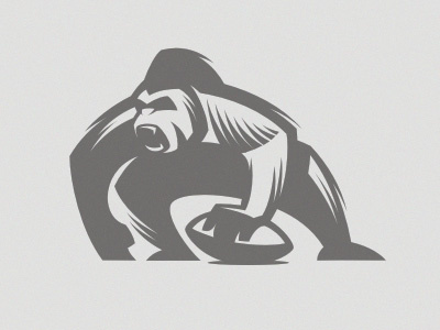 Gorilla mascot letterpress