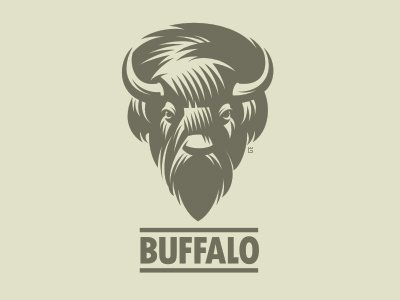 Logo of American steppe bison Buffalo (WIP) animal bison black buffalo character illustration letterpress logo steppe vector