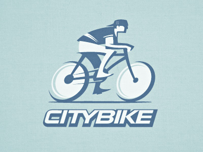 Logo City Bike bike rentals city illustration letterpress logo sport t shirt vector