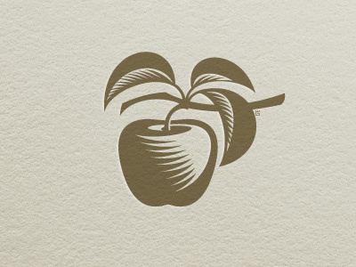 Apple Letterpress Marks apple fruit garden illustration letterpress logo marks vector
