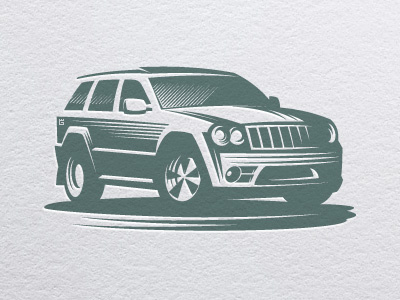 Car jeep auto auto automobile car drive driver illustration letterpress logo off road road t shirt transport typography vector vehicle