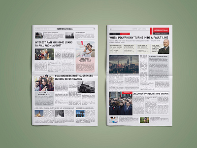 Newspaper Template by graphix_shiv on Dribbble