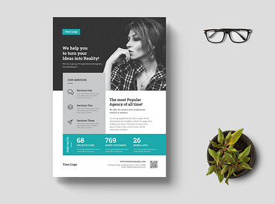 Corporate Business Flyer a4 advertisement agency business corporate corporate flyer corporate flyer template design flyer marketing minimal minimalist modern multipurpose professional promotion template