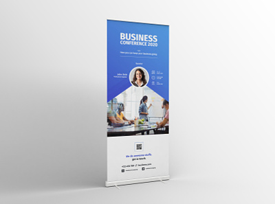 Conference Roll-up Banner advert advertising banner business company conference conference banner conference banner conference roll up conference roll up banner corporate event forum marketing minimalist rollup seminar summit symposium