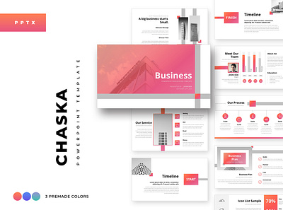 Chaska Business Powerpoint Template agency business corporate creative deck enterprise entrepreneur infographics investor keynote minimal minimalist pitch powerpoint presentation