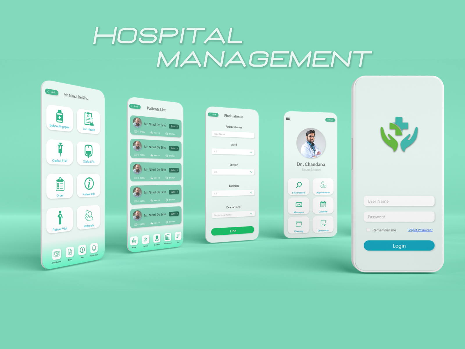 Hospital Management UI design by Tharindu Chaminda on Dribbble