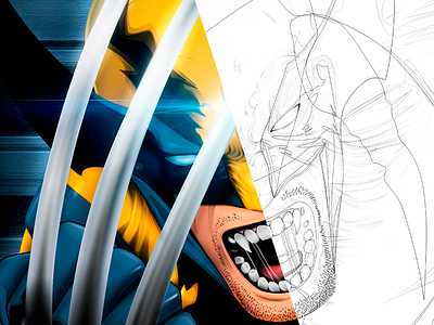 Wolverine vector illustration claws weapon x wolverine wolvie x men