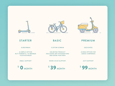 Pricing #dailyui 01 experience illustrations interface line outline pricing pricing card pricing table ui user ux