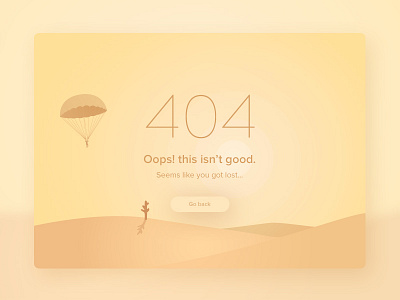 404 Oops!, you got lost | #dailyui 04 404 app desert error experience illustration interface lost ui user ux web