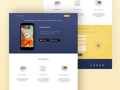 Appside Landing page app experience icons illustrations interface landing page startup ui user ux web