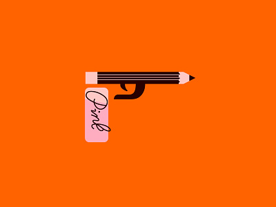 Enough is Enough. eraser gun gun violence pen school school supplies vector