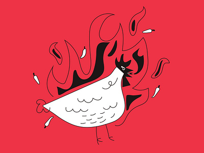 fury of chicken branding characters color design doodle graphic illustration