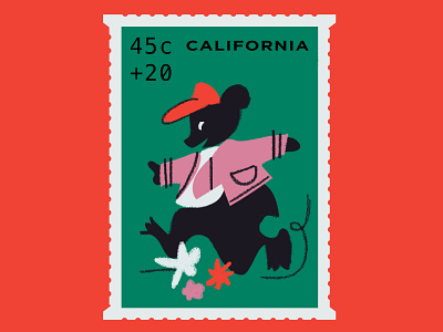 Stamps character color design doodle graphic illustration minimal