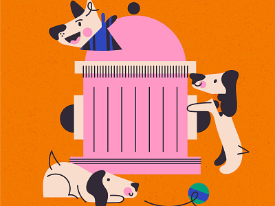 Did someone say ball? characters dog doodle illustration vector