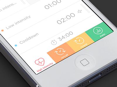 Workout timer app flat ios iphone timer workout