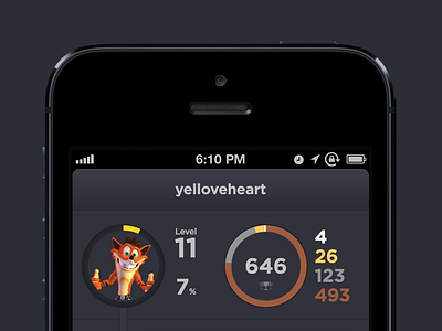 Game stats app (part 2) app dark dashboard ios stats