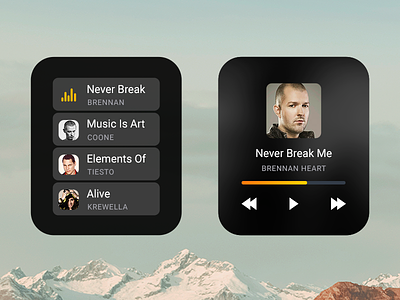 Music App Concept for Apple Watch app apple concept iwatch music player track watch