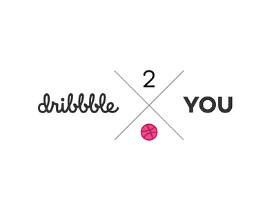 Dribbble x YOU - 2 Dribbble invites clean debut dribbble giveaway invitation invite prospect