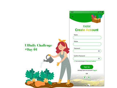 UI Daily Challenge Day 01 mobile ui vector