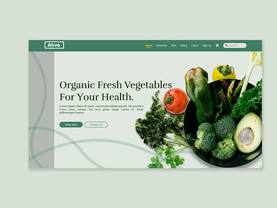 Landing Page for Farm Web Design ui