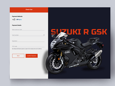 Check-out UI design - Motorcycle