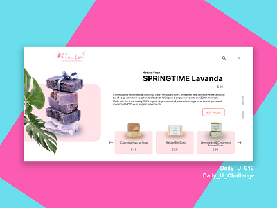 Daily UI _ Day 004_ Ecommerce Shop Single Product uiux web design