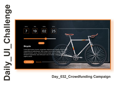 DailyUI_Challenge_Crowdfunding_Champaign dailyui dailyuichallenge day032 webdesign